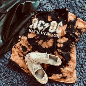 Distressed AC/DC T shirt
